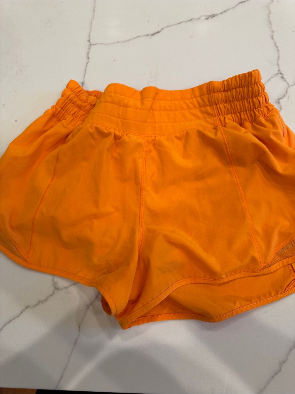 lululemon athletica Bright Orange Running Shorts